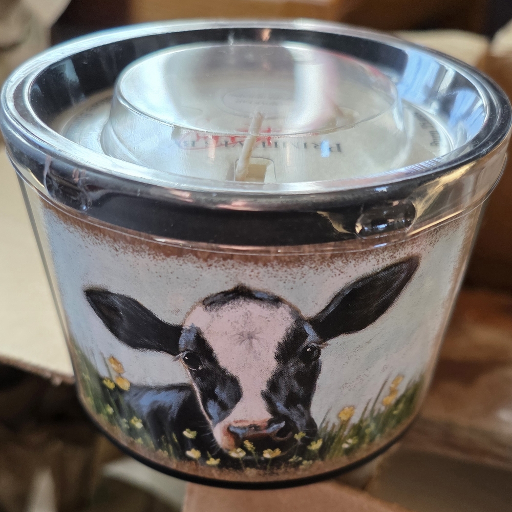 Cow Print 3 Wick Candle
